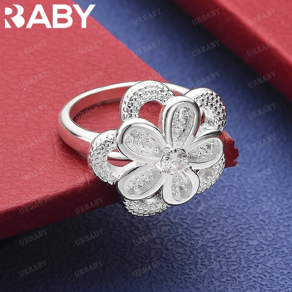 URBABY 925 Sterling Silver Size 7-10 Zircons Flower Ring Fashion Jewelry Vintage Grace Charm Noble Party Birthday Gift
URBABY 925 Sterling Silver Size 7-10 Zircons Flower Ring Fashion Jewelry Vintage Grace Charm Noble Party Birthday Gift