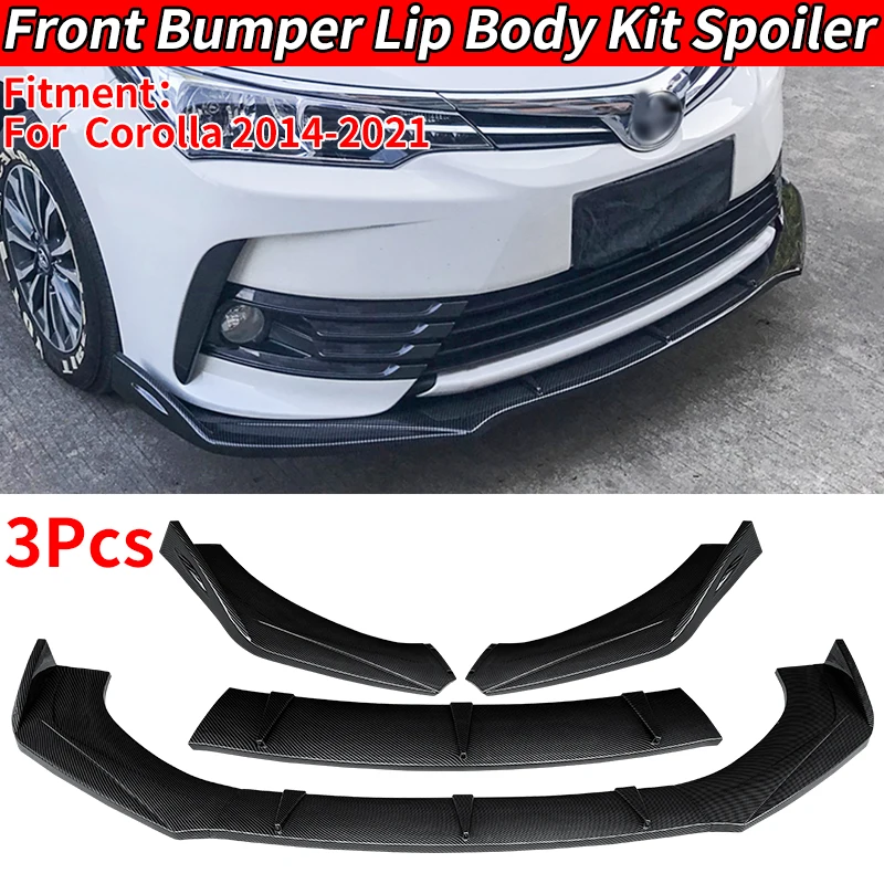 For Corolla 2014-2022 2019 2021 Car Front Bumper Lip Chin Tuning Accessories Splitter Body Kit Spoiler Deflector Carbon Fiber
For Corolla 2014-2022 2019 2021 Car Front Bumper Lip Chin Tuning Accessories Splitter Body Kit Spoiler Deflector Carbon Fiber