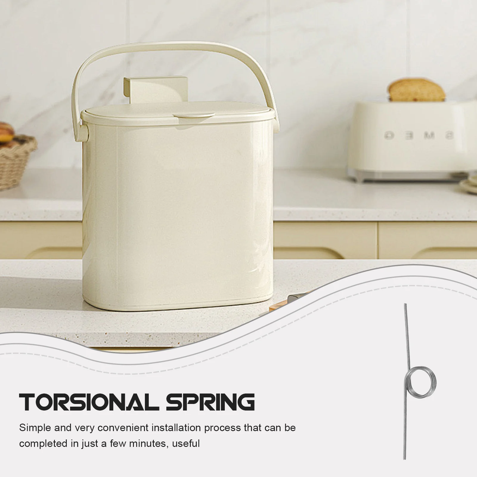 10pcs Stainless Steel Torsional Spring Replacement For Trash Can Lid Repair Metal Parts Compatible Garbage Bucket
10pcs Stainless Steel Torsional Spring Replacement For Trash Can Lid Repair Metal Parts Compatible Garbage Bucket