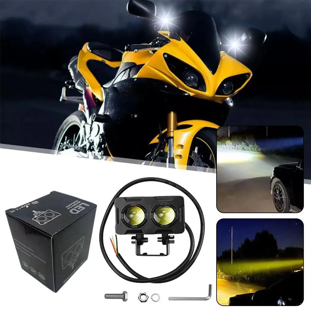 1pcs 60w Motorcycle Led Lens Spotlight Double Lenses Dual Yellow Spotlight Auxiliary Color White Motorcycles Light Fog Lamp H7f4
1pcs 60w Motorcycle Led Lens Spotlight Double Lenses Dual Yellow Spotlight Auxiliary Color White Motorcycles Light Fog Lamp H7f4