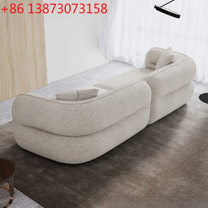 Nordic small apartment living room sofa designer Bobo ball lamb wool fabric three people
Nordic small apartment living room sofa designer Bobo ball lamb wool fabric three people
