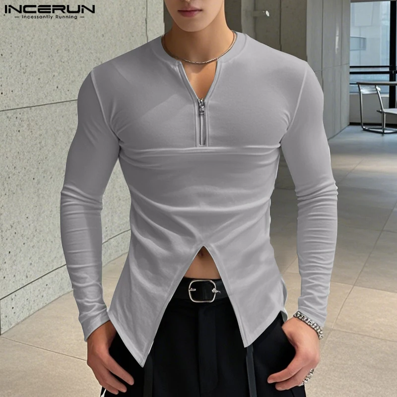 INCERUN Tops 2025 Korean Style Fashion Men's Knitted Zipper Design T-shirts Casual Simple Male Solid Long Sleeved Camiseta S-5XL
INCERUN Tops 2025 Korean Style Fashion Men's Knitted Zipper Design T-shirts Casual Simple Male Solid Long Sleeved Camiseta S-5XL