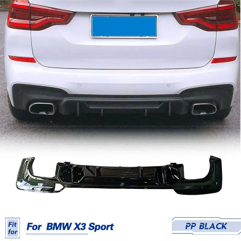 Car Rear Bumper Diffuser Lip Spoiler PP Gloss Black for BMW X3 Sport M40i Utility 4-Door 2018 2019 Rear Diffuser Lip Body Kit
Car Rear Bumper Diffuser Lip Spoiler PP Gloss Black for BMW X3 Sport M40i Utility 4-Door 2018 2019 Rear Diffuser Lip Body Kit