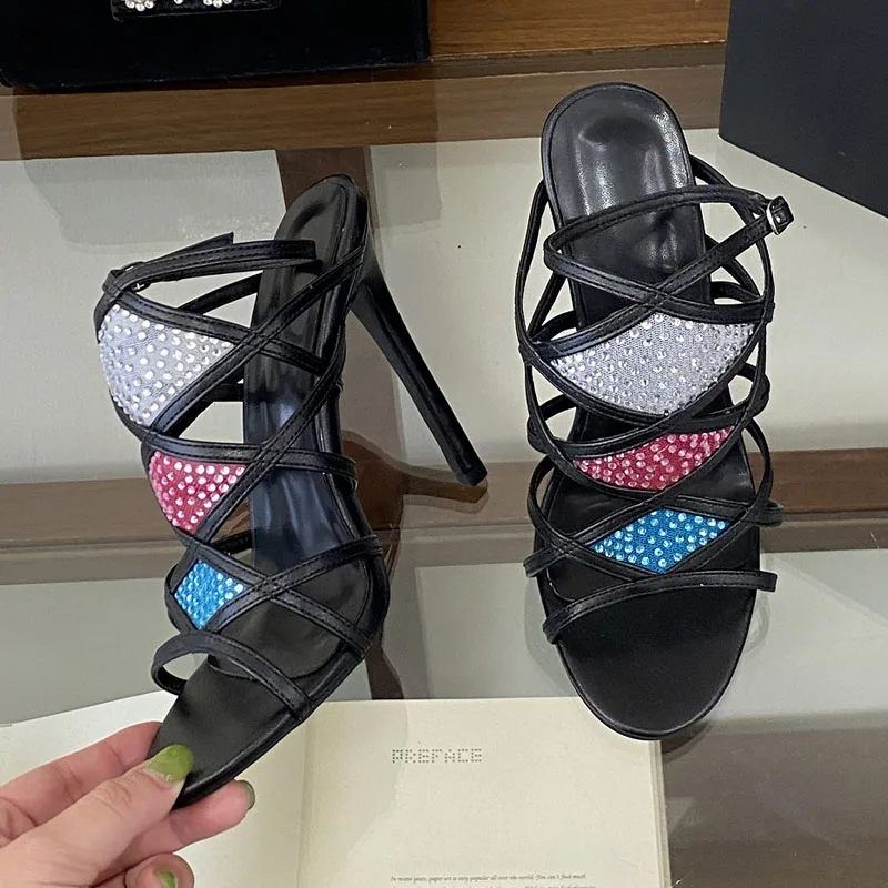 Eilyken New Design Crystal Thin High Heels Striptease Sandals Women Summer Elegant Narrow Band Buckle Strap Shoes
Eilyken New Design Crystal Thin High Heels Striptease Sandals Women Summer Elegant Narrow Band Buckle Strap Shoes