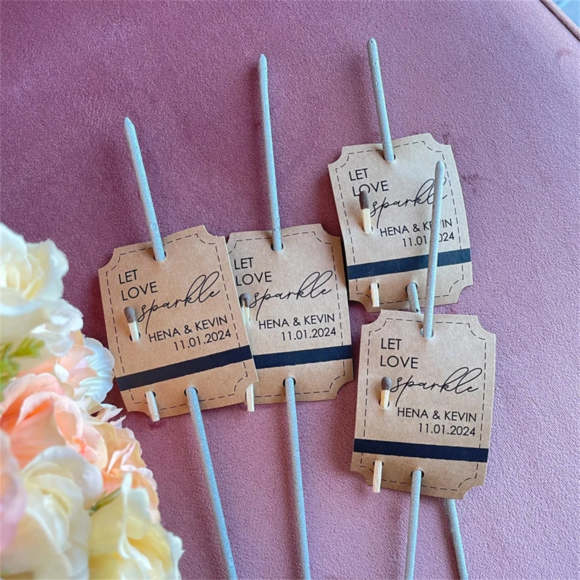 60pcs Personalized Sparkler Tags for weddings, parties, engagements and anniversaries
60pcs Personalized Sparkler Tags for weddings, parties, engagements and anniversaries