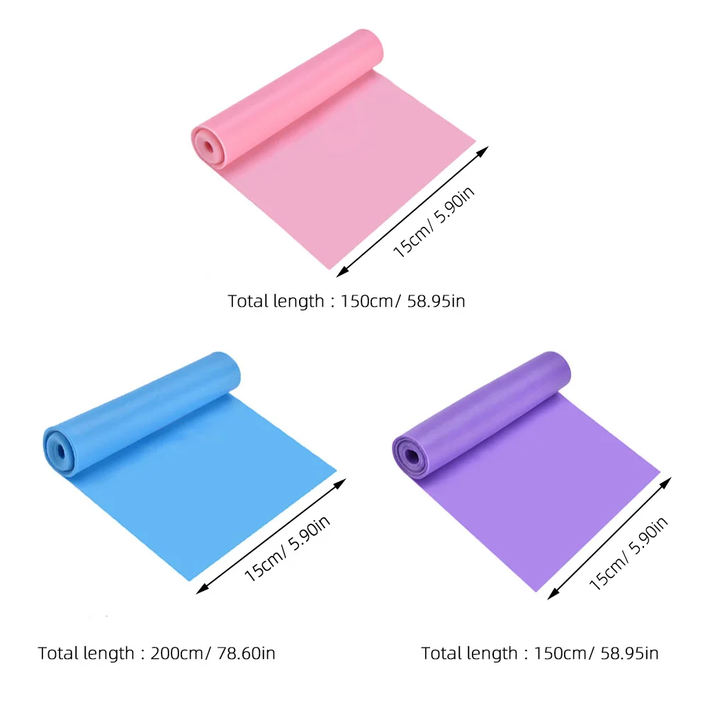 3 Pcs Pink 1500x150x0.35mm Blue 2000x150x0.45mm Purple 1500x150x0.55mm TPE Stretch Bands for Yoga Exercise Resistance Training
3 Pcs Pink 1500x150x0.35mm Blue 2000x150x0.45mm Purple 1500x150x0.55mm TPE Stretch Bands for Yoga Exercise Resistance Training