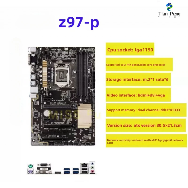 90%new Z97-P LGA1150 Motherboard for ASUS DDR3 Dual Channel ATX Desktop Mainboard Support 4th 5th Gen Core Processor
90%new Z97-P LGA1150 Motherboard for ASUS DDR3 Dual Channel ATX Desktop Mainboard Support 4th 5th Gen Core Processor