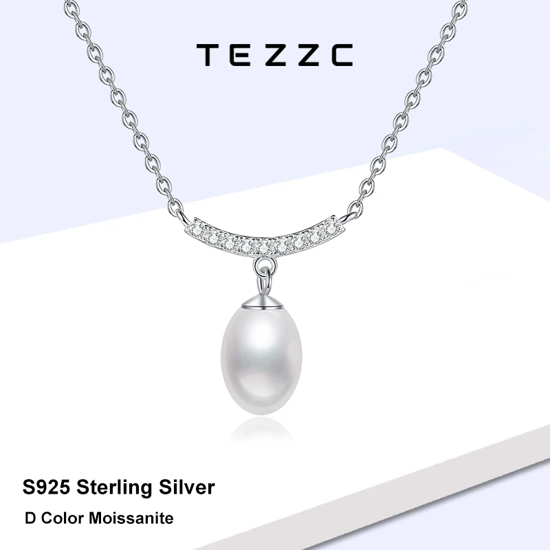 Tezzc Новое ожерелье из стерлингового серебра 925 пробы с жемчугом, кулон из муассанита, ожерелье, подарок на день рождения для женщин, ювелирные изделия с сертификатом
Tezzc Новое ожерелье из стерлингового серебра 925 пробы с жемчугом, кулон из муассанита, ожерелье, подарок на день рождения для женщин, ювелирные изделия с сертификатом