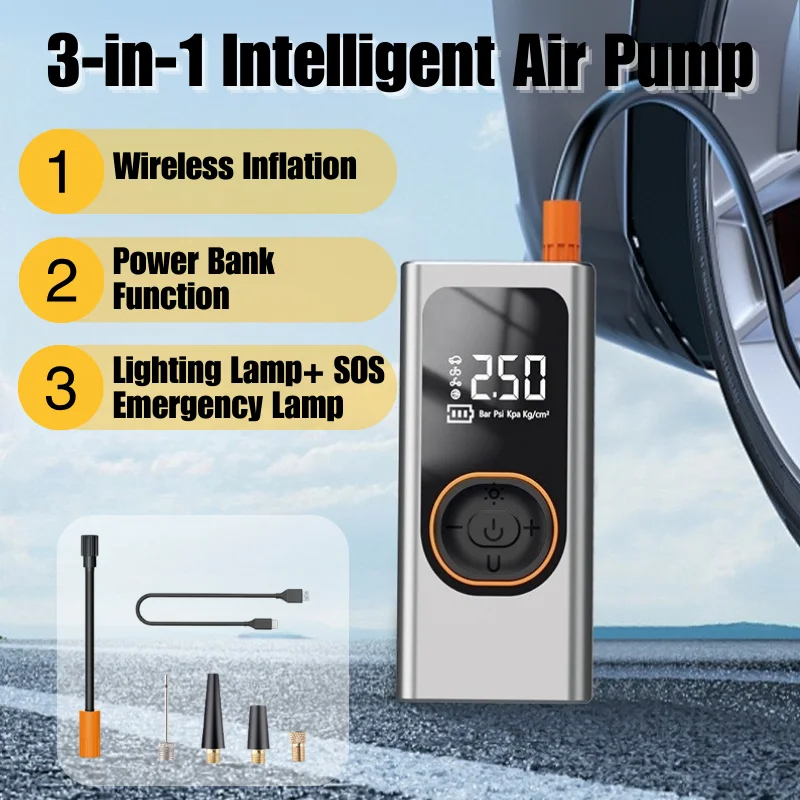 Wireless Car Air Compressor Electric Tire Inflator Rapid Inflation Portable Emergency Car Charger for Motorcycle Bicycle Balls
Wireless Car Air Compressor Electric Tire Inflator Rapid Inflation Portable Emergency Car Charger for Motorcycle Bicycle Balls
