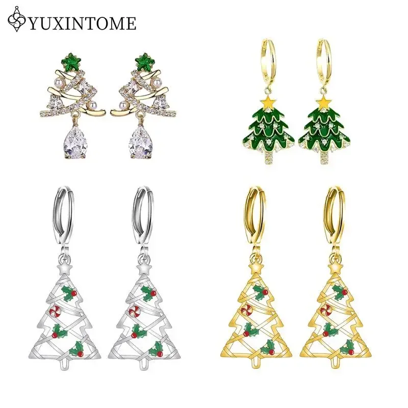 925 Sterling Silver Ear Needle Christmas Earrings Christmas Tree Pendant Hoop Earring Christmas Gift Fashion Party Jewelry
925 Sterling Silver Ear Needle Christmas Earrings Christmas Tree Pendant Hoop Earring Christmas Gift Fashion Party Jewelry