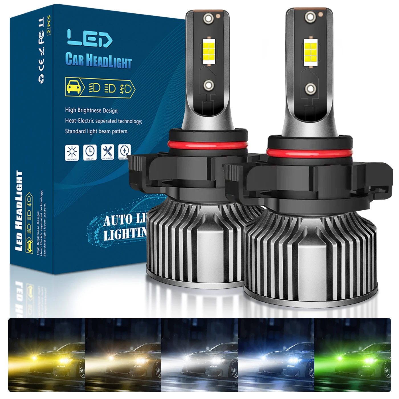 Latest Light Emitting Diode 5202 2504 PSX26W Super Bright Fog Light Bulb 6000K White 3000K Golden Yellow Light Emitting Diode
Latest Light Emitting Diode 5202 2504 PSX26W Super Bright Fog Light Bulb 6000K White 3000K Golden Yellow Light Emitting Diode