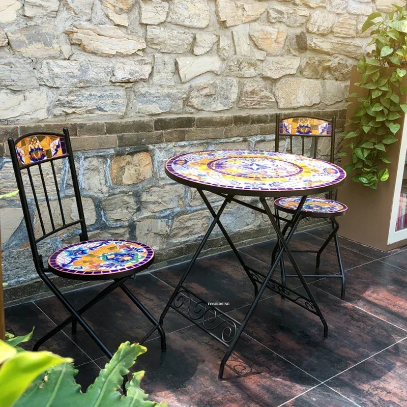 European Iron Art Patio Furniture Outdoor Set Home Foldable Garden Furniture Sets Light Luxury Portable Outdoor Table and Chairs
European Iron Art Patio Furniture Outdoor Set Home Foldable Garden Furniture Sets Light Luxury Portable Outdoor Table and Chairs