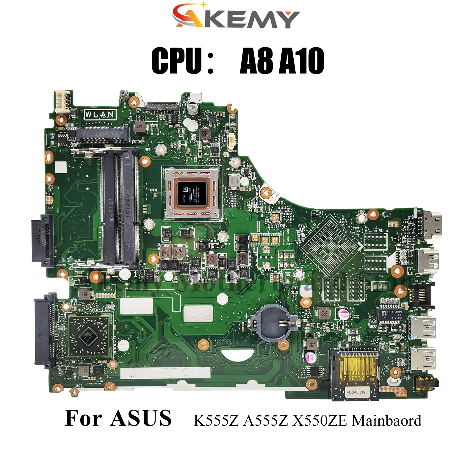 X550ZA Материнская плата для ноутбука ASUS VivoBook A550ZE X550ZE VM590Z A555Z F550ZE K555Z K550ZE X550Z Материнская плата с процессором A8 A10 stk
X550ZA Материнская плата для ноутбука ASUS VivoBook A550ZE X550ZE VM590Z A555Z F550ZE K555Z K550ZE X550Z Материнская плата с процессором A8 A10 stk