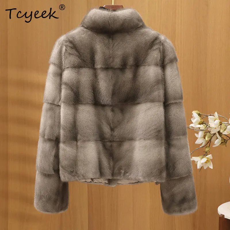 Tcyeek Natural Fur Coat Woman Winter Jacket for Women Clothing Warm Fashion Whole Mink New in Coats Stand Collar Пальто Женское
Tcyeek Natural Fur Coat Woman Winter Jacket for Women Clothing Warm Fashion Whole Mink New in Coats Stand Collar Пальто Женское