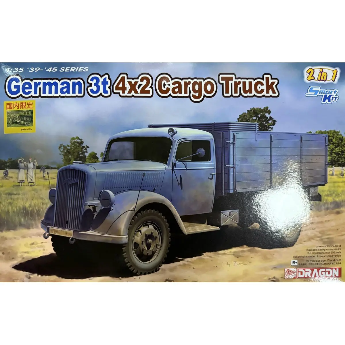 DRAGON 6974 1/35 Немецкий грузовик 3t 4×2 — комплект масштабной модели
DRAGON 6974 1/35 Немецкий грузовик 3t 4×2 — комплект масштабной модели