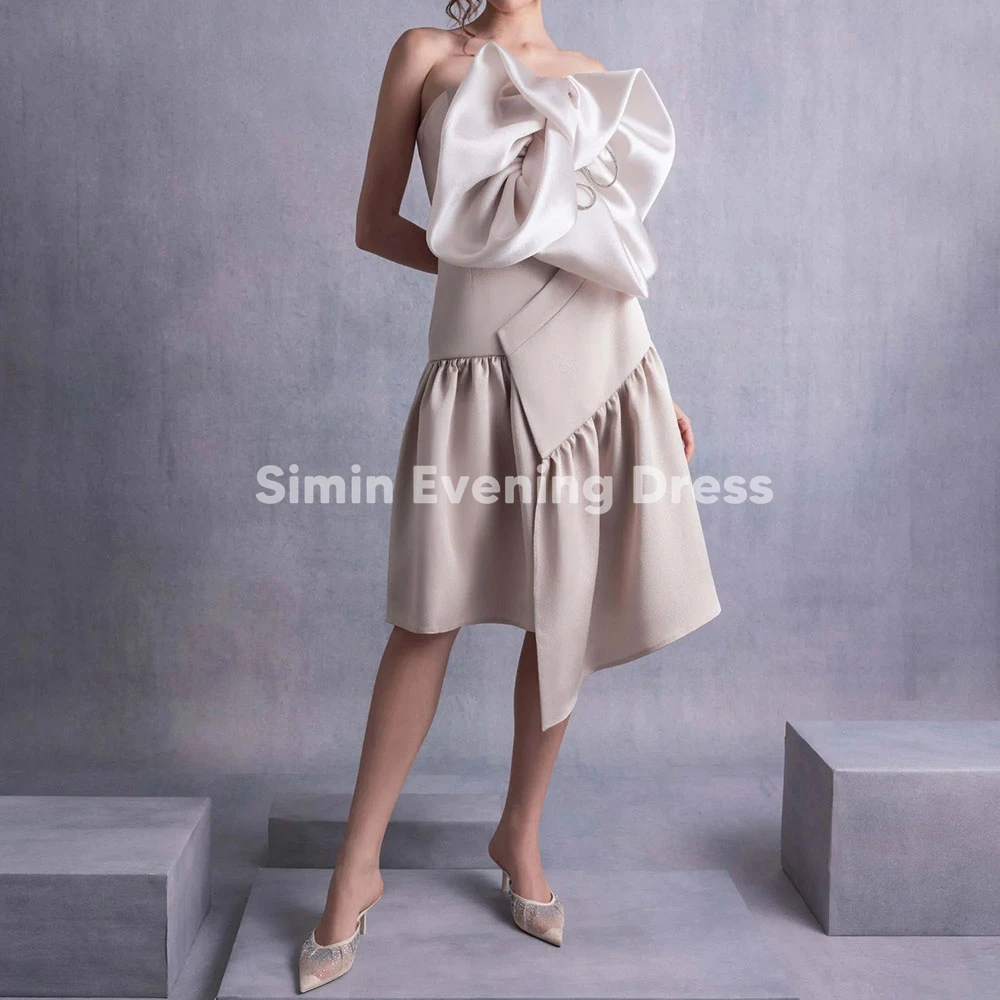 Simin Customized Women's Fashion Strapless 3D Bow Prom Dresses With Sleeveless Ruffles Knee-Length Formal Elegant Dresses 2025
Simin Customized Women's Fashion Strapless 3D Bow Prom Dresses With Sleeveless Ruffles Knee-Length Formal Elegant Dresses 2025