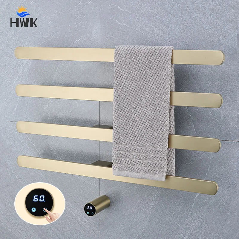 Brushed Gold Bathroom Towel Warmer Smart Control Electric Towel Rack Hidden Wire Heated Towel Rail Stainless Steels Towel Dryer
Brushed Gold Bathroom Towel Warmer Smart Control Electric Towel Rack Hidden Wire Heated Towel Rail Stainless Steels Towel Dryer