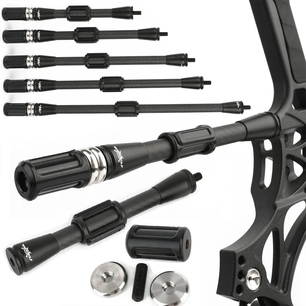 3K Carbon Compound Bow Stabilizer Bar 7/9/11/12/15 Inch Archery Shock Absorber Balance Rod Bow Damper for Hunting Shooting
3K Carbon Compound Bow Stabilizer Bar 7/9/11/12/15 Inch Archery Shock Absorber Balance Rod Bow Damper for Hunting Shooting