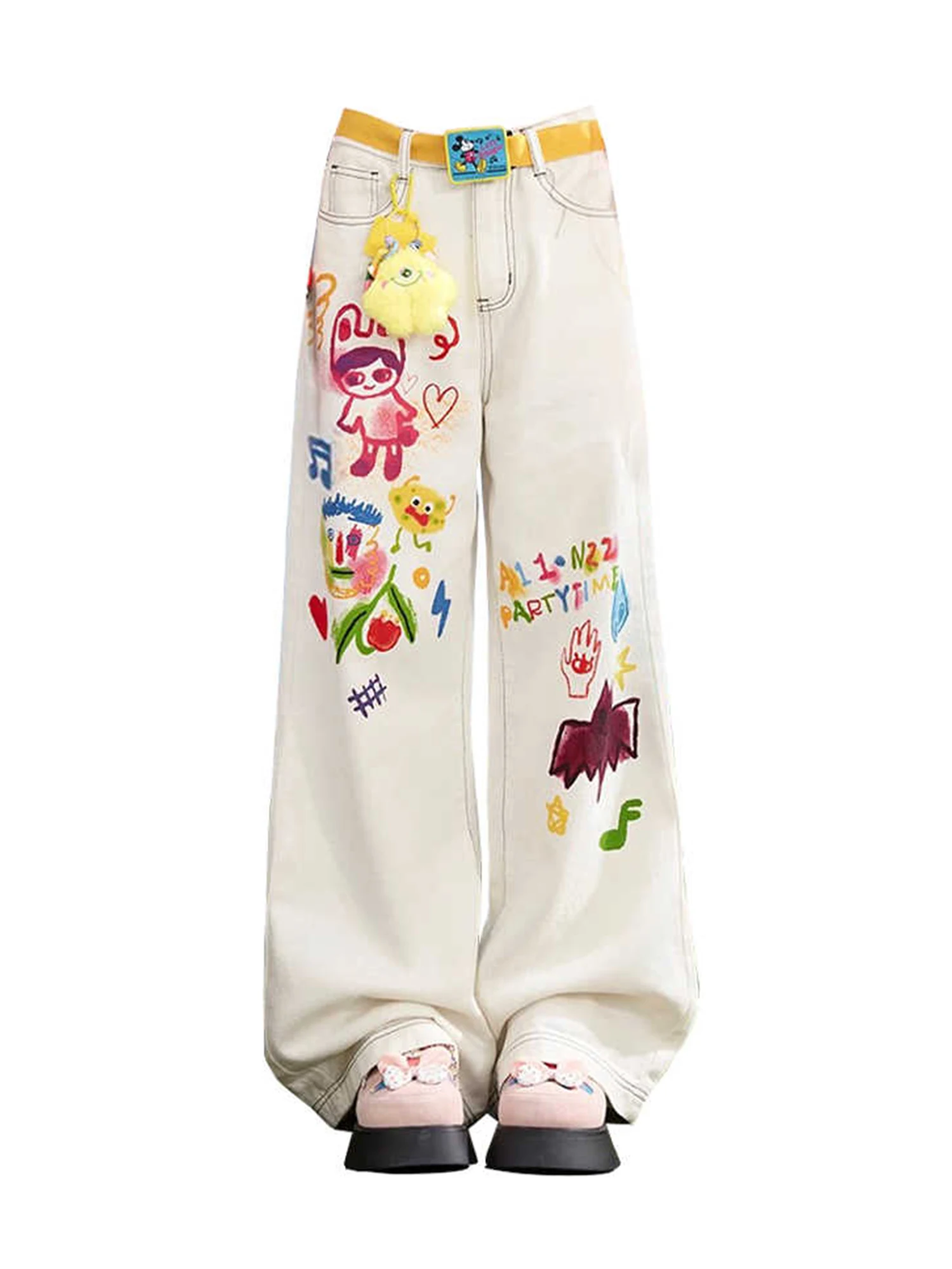 Women's Cartoon Graffiti Jeans Harajuku Japanese 2000s Style Y2k Baggy Denim Trouser Vintage Oversize Summer Jeans Pants Clothes
Women's Cartoon Graffiti Jeans Harajuku Japanese 2000s Style Y2k Baggy Denim Trouser Vintage Oversize Summer Jeans Pants Clothes
