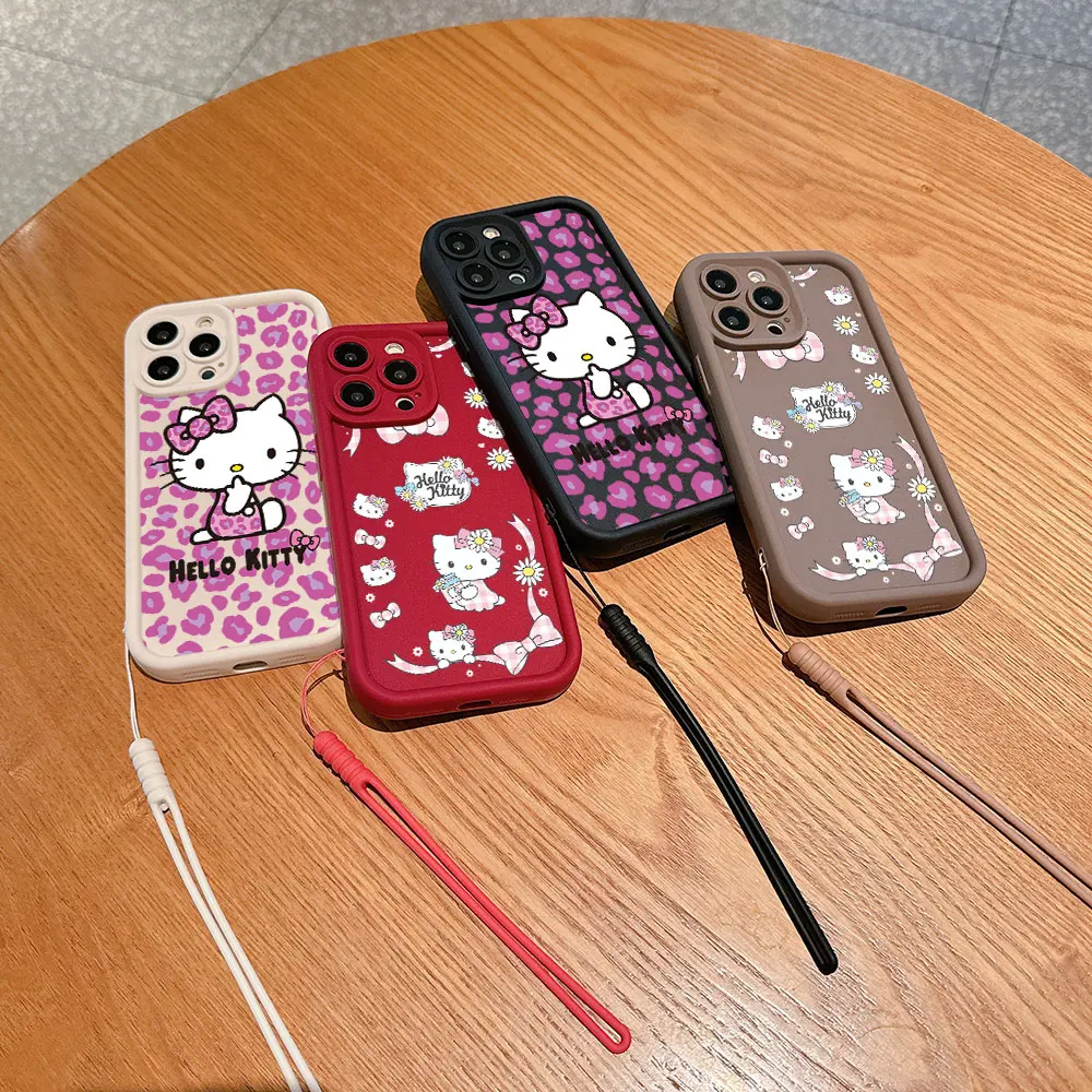 Cartoon K-Kittys Phone Case For IPhone 15 14 13 12 11 Pro Max Mini XR XS X 7 8 Plus Soft TPU Back Hellos Cover With Hand Strap
Cartoon K-Kittys Phone Case For IPhone 15 14 13 12 11 Pro Max Mini XR XS X 7 8 Plus Soft TPU Back Hellos Cover With Hand Strap