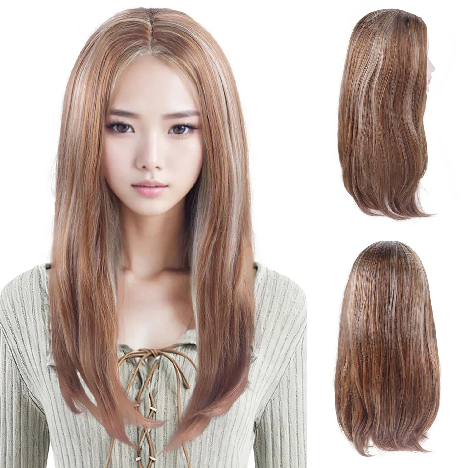 Brown Mixed Blonde Wig for Women Girls Synthetic Hair Middle Parting 22 Inch Long Straight Wigs Natural Hairstyles Daily Party
Brown Mixed Blonde Wig for Women Girls Synthetic Hair Middle Parting 22 Inch Long Straight Wigs Natural Hairstyles Daily Party