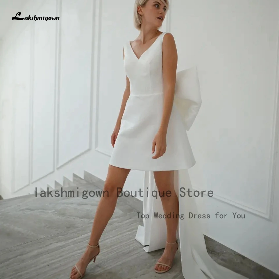 Lakshmigown Sexy Women Sheath Short Wedding Dress With Bow 2023 Civil Bridal Receipt Party Gowns Open Back
Lakshmigown Sexy Women Sheath Short Wedding Dress With Bow 2023 Civil Bridal Receipt Party Gowns Open Back
