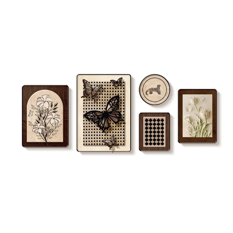 Background wall mural restaurant creative combination hanging painting
Background wall mural restaurant creative combination hanging painting