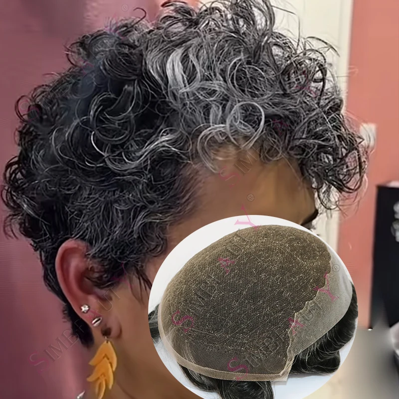 Мужские парики с кружевной передней частью 20 мм, дышащие, Q6 1B65, серо-черные, из натуральных волос, с осветленными узлами, капиллярный протез для замещения волос при выпадении
Мужские парики с кружевной передней частью 20 мм, дышащие, Q6 1B65, серо-черные, из натуральных волос, с осветленными узлами, капиллярный протез для замещения волос при выпадении