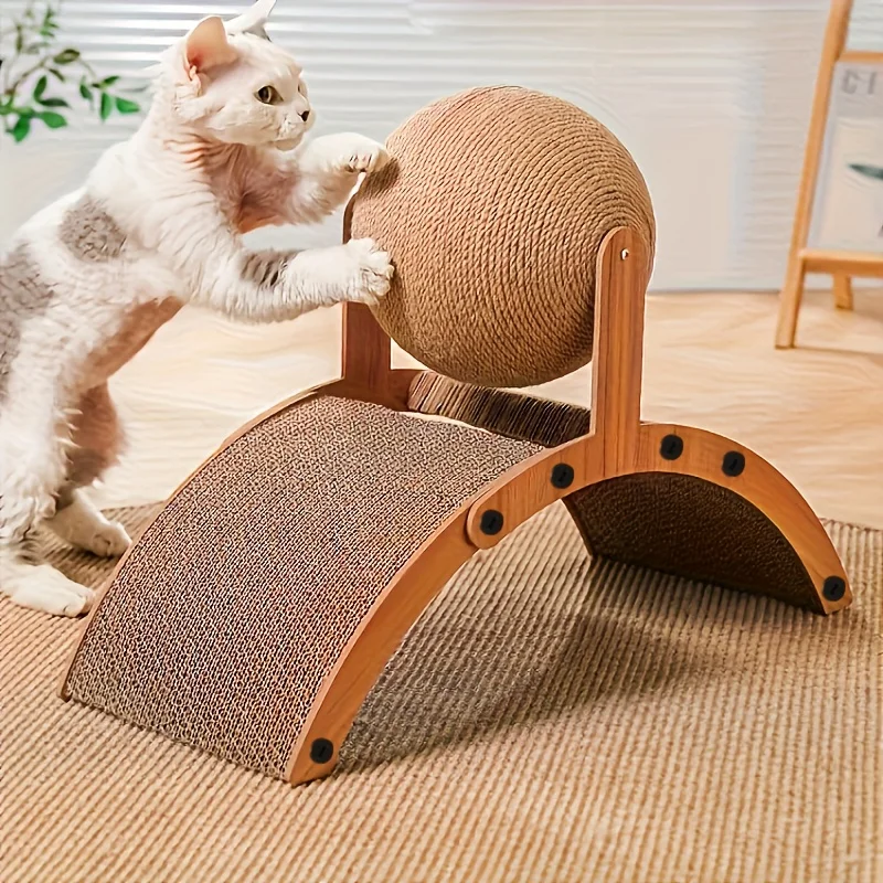 Когтеточка для кошек с подвесной игрушкой-шариком, маленькое арочное колесо-обруч, игрушка для снятия усталости и развлечения питомцев
Когтеточка для кошек с подвесной игрушкой-шариком, маленькое арочное колесо-обруч, игрушка для снятия усталости и развлечения питомцев