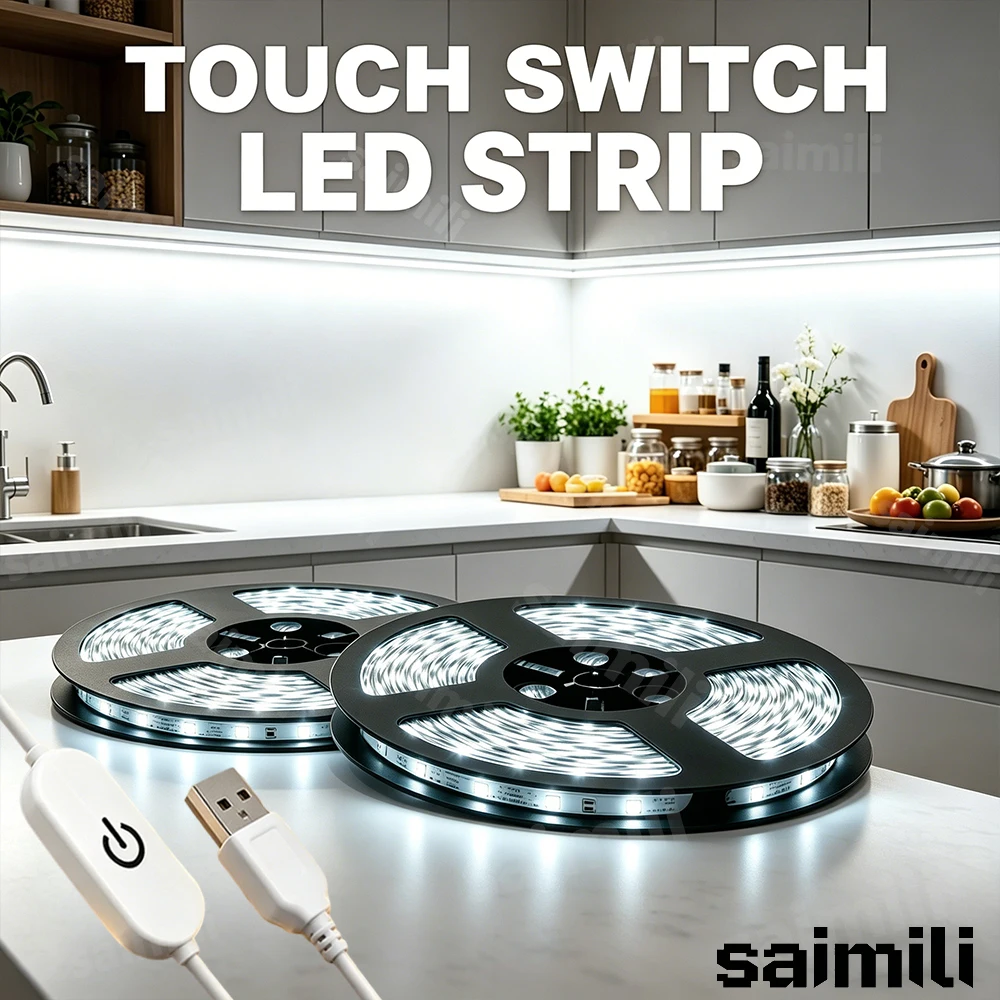 USB 5V LED Strip Lights With Touch Control Adjustable Brightness Suitable for Home Cabinets Vanities TV Backgrounds Lighting
USB 5V LED Strip Lights With Touch Control Adjustable Brightness Suitable for Home Cabinets Vanities TV Backgrounds Lighting