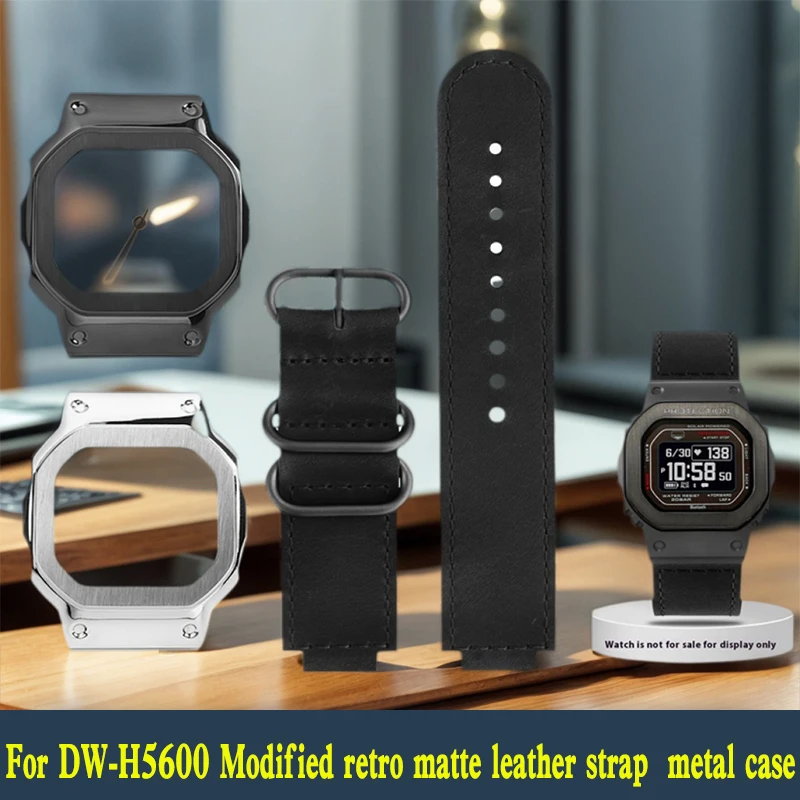 For Casio DW-H5600 Small Square Modified Retro Frosted Cowhide Watch Strap Metal Metal Stainless Steel Case Soft Watch Strap
For Casio DW-H5600 Small Square Modified Retro Frosted Cowhide Watch Strap Metal Metal Stainless Steel Case Soft Watch Strap
