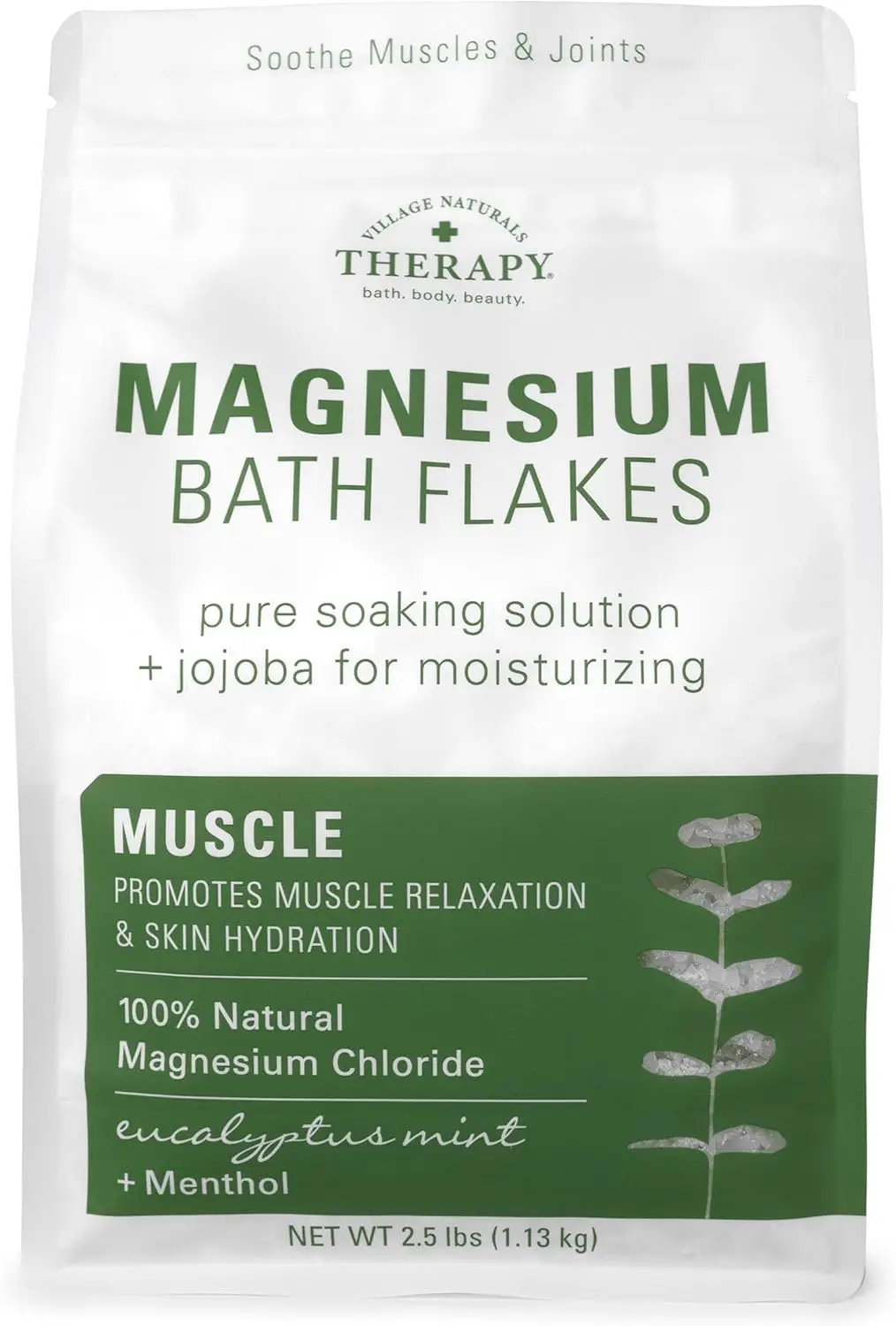 Magnesium Bath Flakes with Eucalyptus, Mint & Menthol, 2.5 lbs for Muscle Soothing & Relaxation
Magnesium Bath Flakes with Eucalyptus, Mint & Menthol, 2.5 lbs for Muscle Soothing & Relaxation