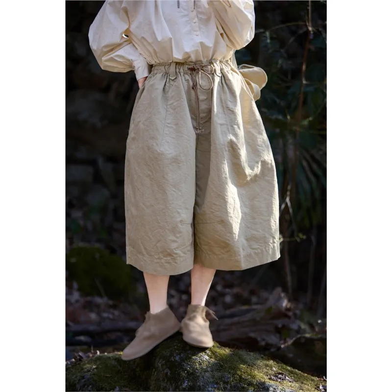 Johnature Summer Khaki Elastic Waist Versatile Seven-Point Desert Shorts New Casual Loose Cargo Pants
Johnature Summer Khaki Elastic Waist Versatile Seven-Point Desert Shorts New Casual Loose Cargo Pants