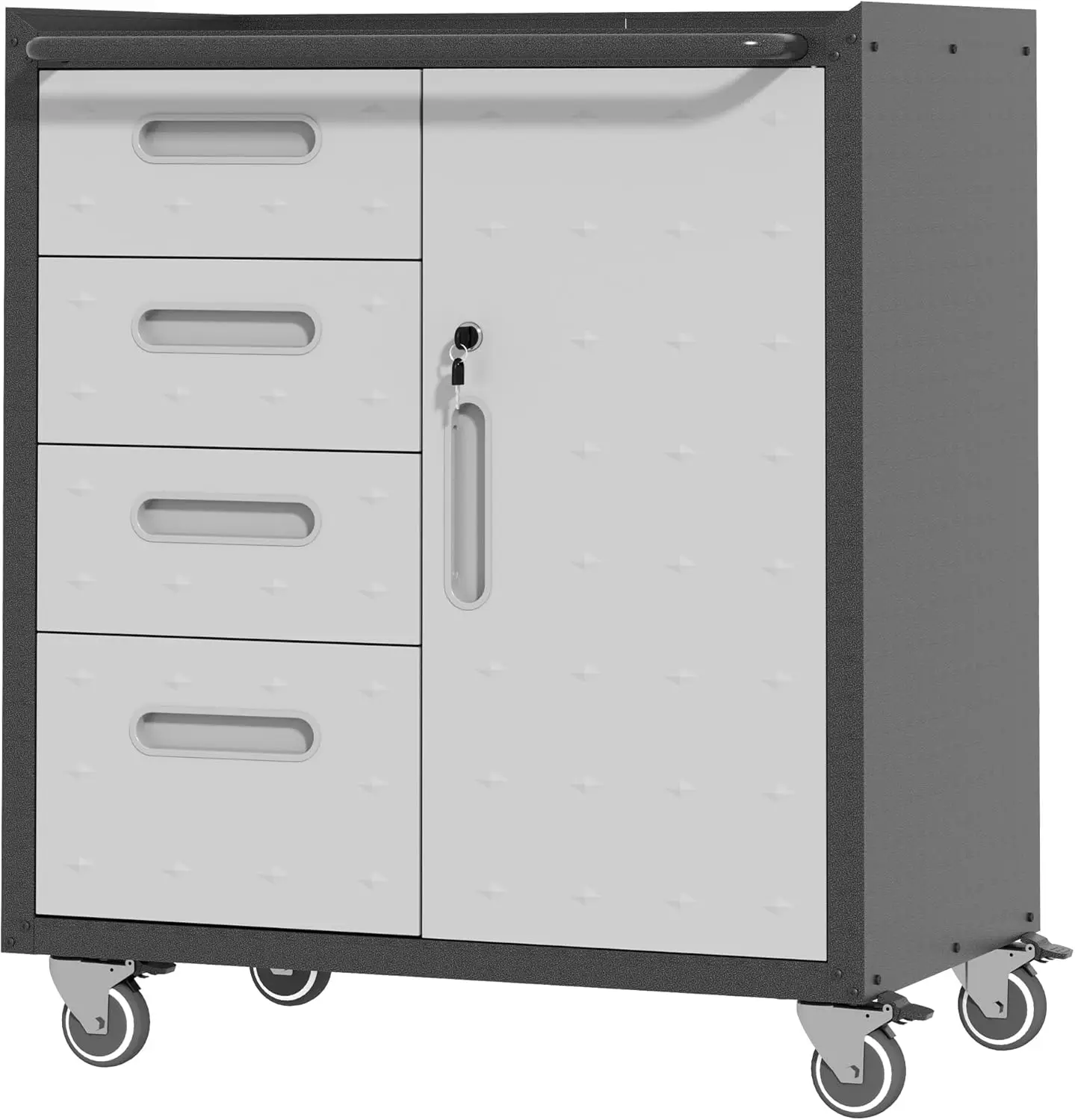 Metal Storage Cabinet with Wheels, Rolling Tool Cabinet with Adjustable Shelve, Locking Garage
Metal Storage Cabinet with Wheels, Rolling Tool Cabinet with Adjustable Shelve, Locking Garage