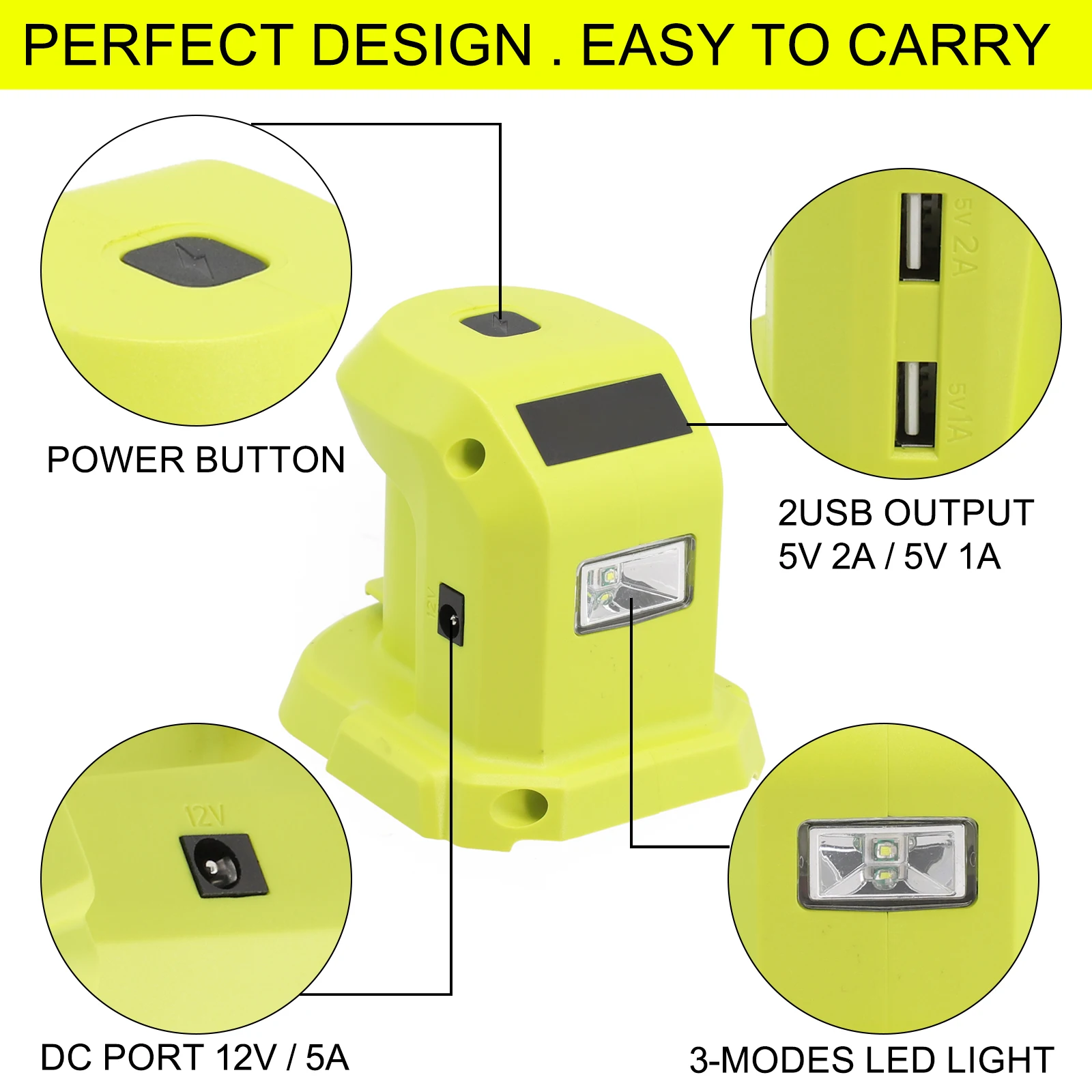 High Quality Materials DIY Battery Adapter DC12Vbattery Adapter For Ryobi+P743 Li-ion Battery Adapter P107 USB LED
High Quality Materials DIY Battery Adapter DC12Vbattery Adapter For Ryobi+P743 Li-ion Battery Adapter P107 USB LED