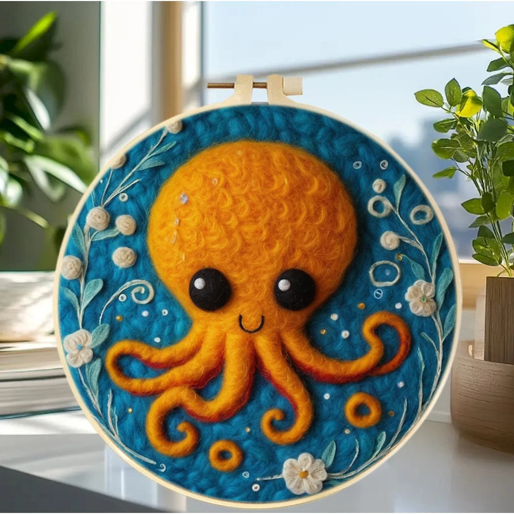Cute Octopus Needle Felt Starter Kits For Adults Diy Wool Felting Painting Beginners Kit Embroidery Frame Wool Needlework Crafts
Cute Octopus Needle Felt Starter Kits For Adults Diy Wool Felting Painting Beginners Kit Embroidery Frame Wool Needlework Crafts