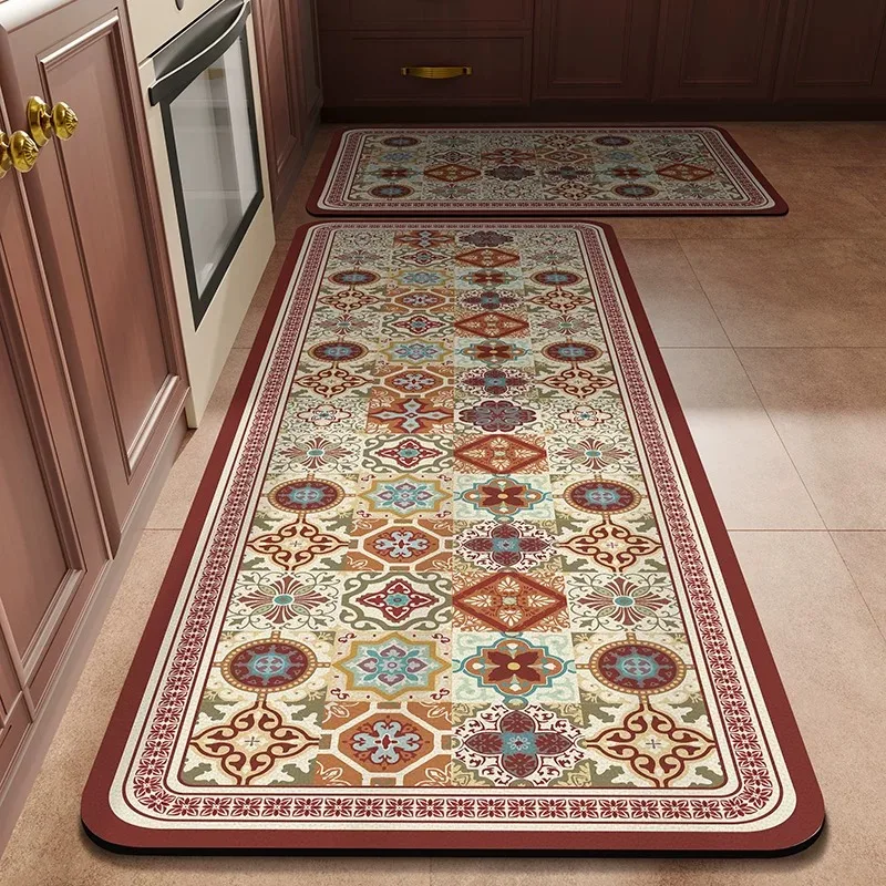 Kitchen Mat Floor Pvc Anti-slip Long Rugs Oil-proof Waterproof Leather Mats Floral Light Luxury Carpet Home Decoration Rug 주방 깔개
Kitchen Mat Floor Pvc Anti-slip Long Rugs Oil-proof Waterproof Leather Mats Floral Light Luxury Carpet Home Decoration Rug 주방 깔개