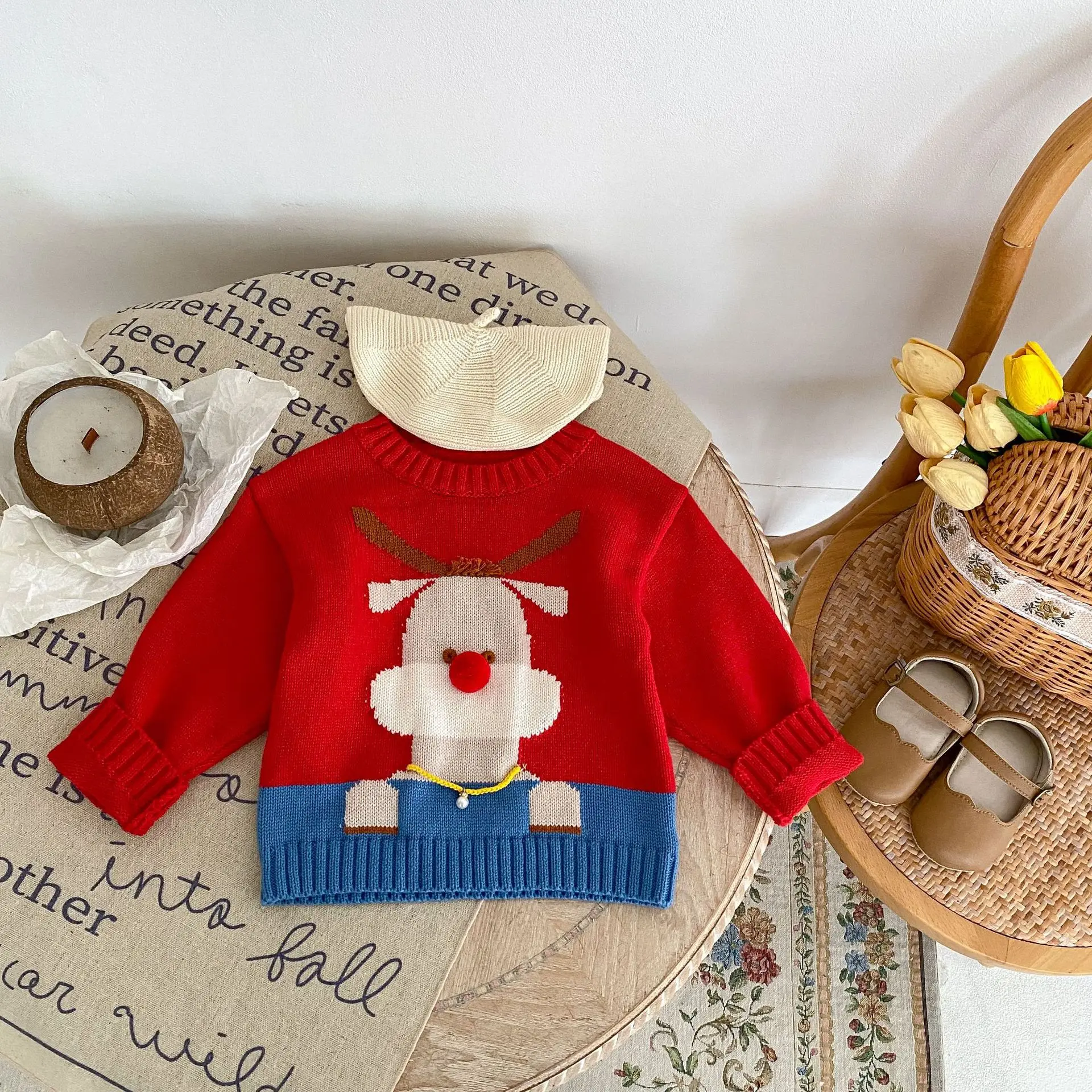 2023 Fall Baby Girl Baby Red Christmas Pullover Animal Pattern Shirt Cartoon Sweater Knit Top
2023 Fall Baby Girl Baby Red Christmas Pullover Animal Pattern Shirt Cartoon Sweater Knit Top