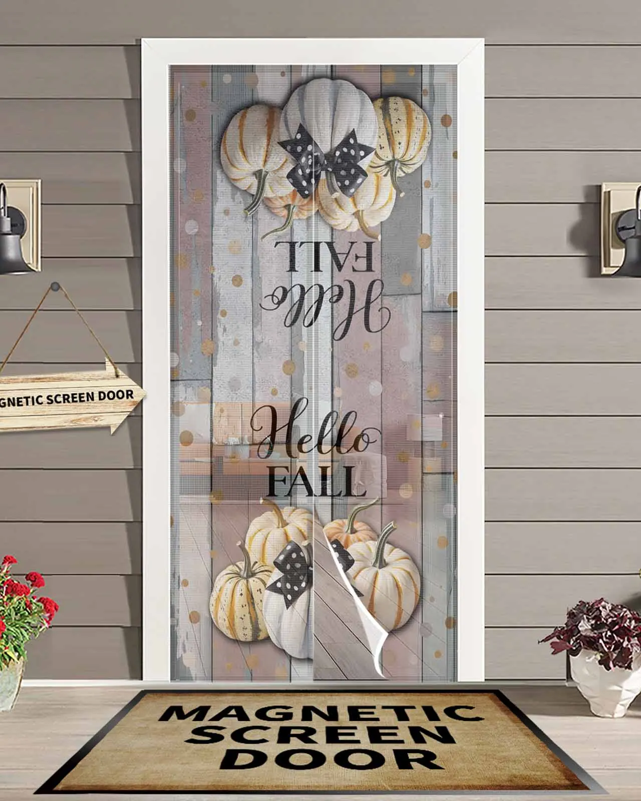 Hello Fall Wood Grain Pumpkin Magnetic Door Curtain Living Room Bedroom Home Anti-mosquito Screen Door Curtain
Hello Fall Wood Grain Pumpkin Magnetic Door Curtain Living Room Bedroom Home Anti-mosquito Screen Door Curtain