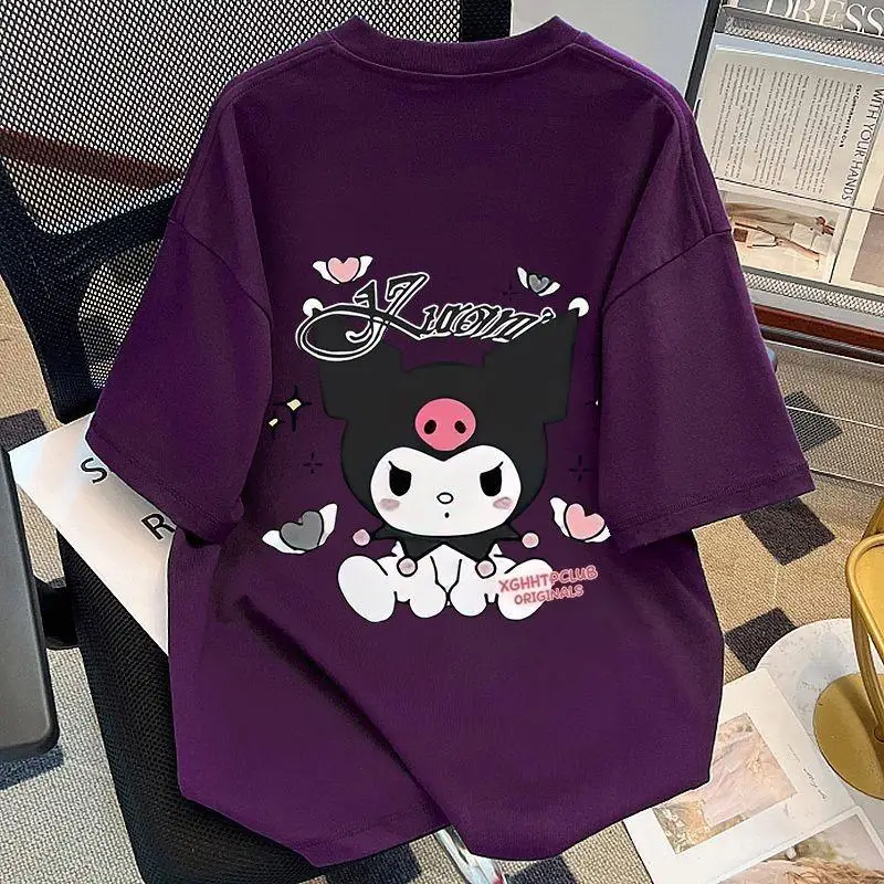 Sanrio New Style Fashion 100% Cotton Kulomi Print Short Sleeve T-Shirt Girls Summer American Cartoon Cute Print Versatile Loose
Sanrio New Style Fashion 100% Cotton Kulomi Print Short Sleeve T-Shirt Girls Summer American Cartoon Cute Print Versatile Loose