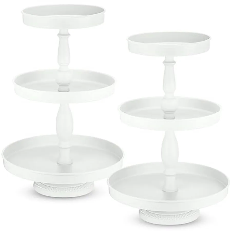 2 Pcs 3 Tier Cupcake Stand Holder Round Cupcake Stand Serving Tray Metal Tiered Tray Pastry Dessert Cake Tower Display Stand fo
2 Pcs 3 Tier Cupcake Stand Holder Round Cupcake Stand Serving Tray Metal Tiered Tray Pastry Dessert Cake Tower Display Stand fo