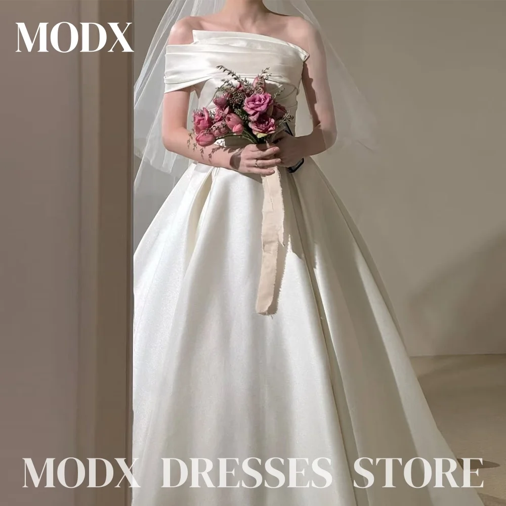 MODX Elegant Off Shoulder A-line Wedding Dresses 웨딩드레스 Satin Pleat Korea Photoshoot Floor-Length Customised Bride Gown 2025
MODX Elegant Off Shoulder A-line Wedding Dresses 웨딩드레스 Satin Pleat Korea Photoshoot Floor-Length Customised Bride Gown 2025