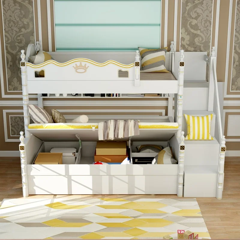 Noble household boy high and low solid wood children's mother and child bed bunk bed small apartment bunk
Noble household boy high and low solid wood children's mother and child bed bunk bed small apartment bunk