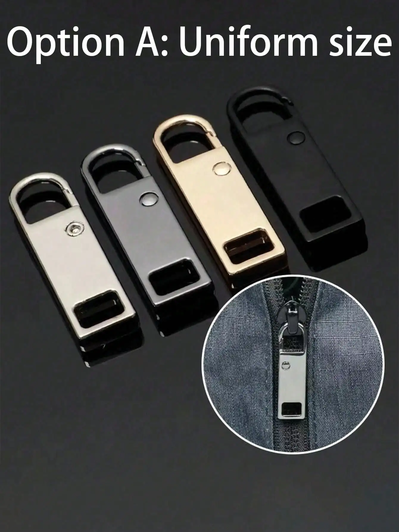 4Pcs Detachable Metal Zipper Pulls, Universal Zipper Repair Kit Replacement Pull Tab for Luggage, Backpacks, Jackets, Clothes
4Pcs Detachable Metal Zipper Pulls, Universal Zipper Repair Kit Replacement Pull Tab for Luggage, Backpacks, Jackets, Clothes