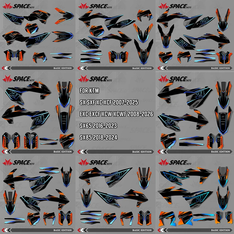 SPACE MOTO Custom Graphics Decals Stickers For KTM 125 250 350 450 500 SX SXF XC XCF 07-25 EXC XCW 08-26 SX65 16-22 SX85 18-24
SPACE MOTO Custom Graphics Decals Stickers For KTM 125 250 350 450 500 SX SXF XC XCF 07-25 EXC XCW 08-26 SX65 16-22 SX85 18-24