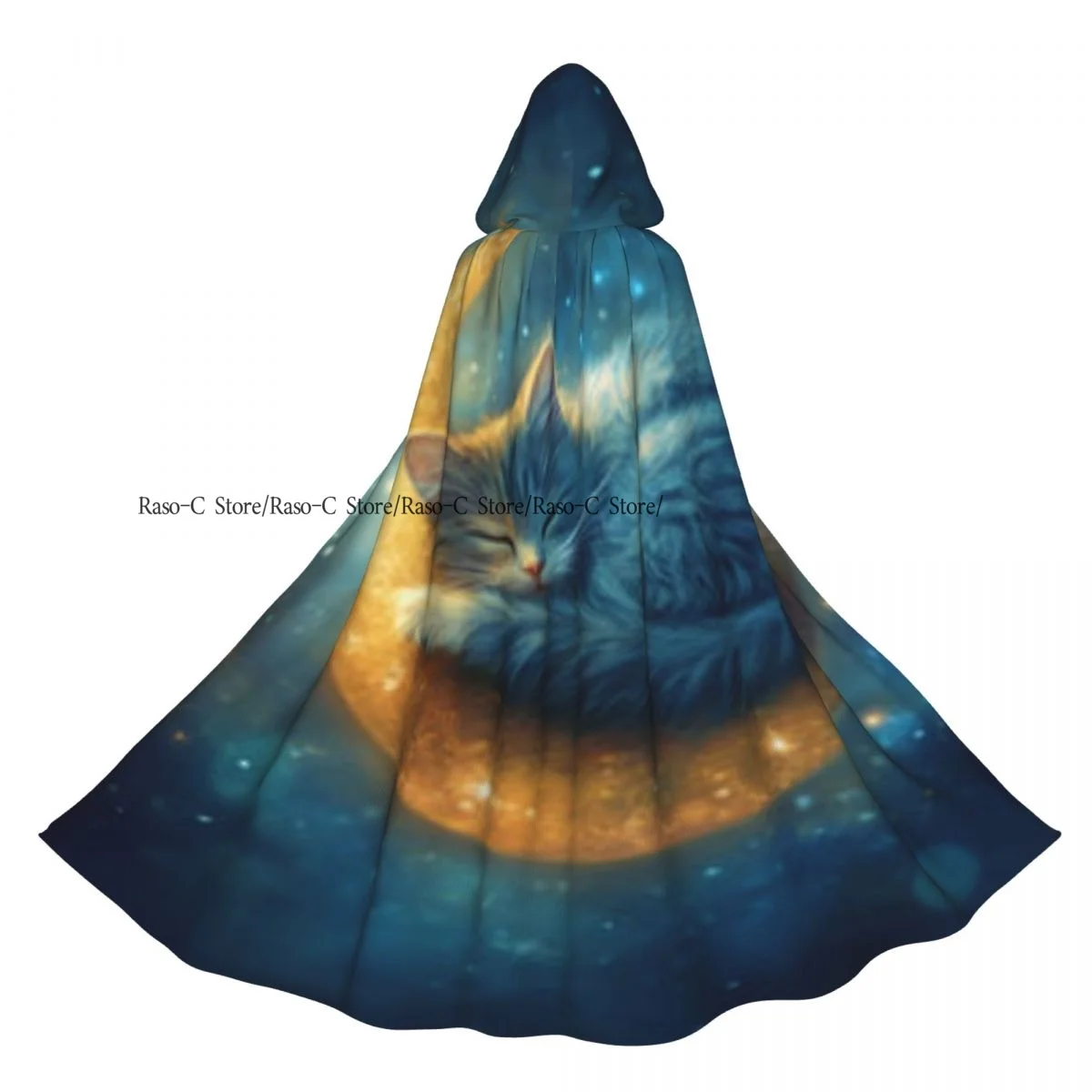 Unisex Witch Party Reversible Hooded Adult Vampires Cape Cloak Dreamy Night Scene Of Fluffy Cat On Crescent Moon
Unisex Witch Party Reversible Hooded Adult Vampires Cape Cloak Dreamy Night Scene Of Fluffy Cat On Crescent Moon