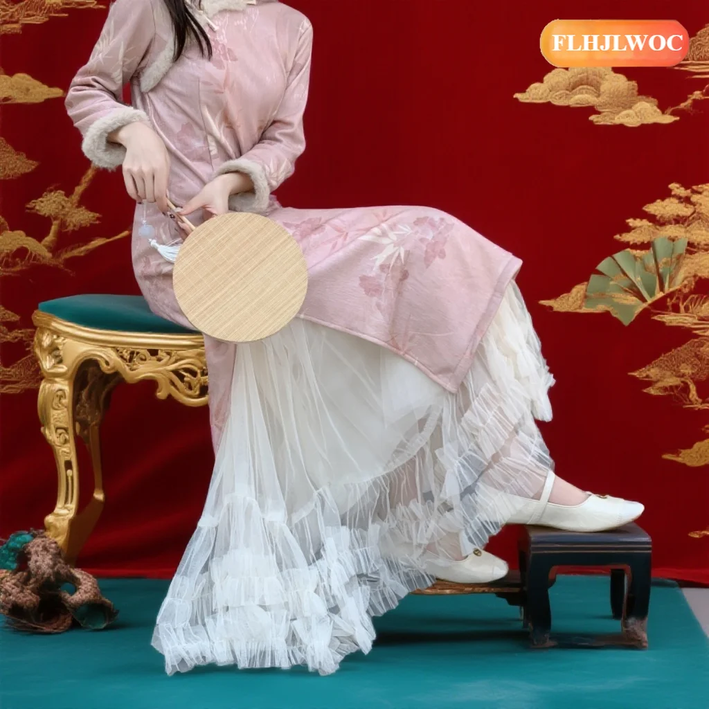 New Year Matching Cheongsam Qipao Skirts Retro Vintage Cute Girls Sweet Princess Romantic High Waist A Line Long Tassel Skirts
New Year Matching Cheongsam Qipao Skirts Retro Vintage Cute Girls Sweet Princess Romantic High Waist A Line Long Tassel Skirts