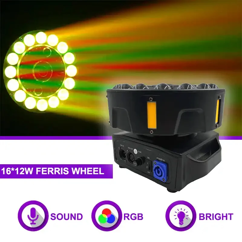 16x12W LED Ferris Wheel Moving Head DMX Controlled Stage Effect Lighting For DJ Disco Bars Night Clubs With Laser Fixture
16x12W LED Ferris Wheel Moving Head DMX Controlled Stage Effect Lighting For DJ Disco Bars Night Clubs With Laser Fixture