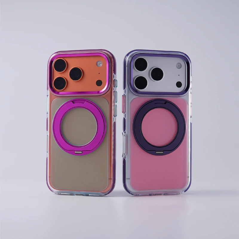 Rotatable Metal Stand Holder for Magsafe Phone Case for iPhone 17 Pro 17pro max Magnetic Wireless Charging Hard Shockproof Cover
Rotatable Metal Stand Holder for Magsafe Phone Case for iPhone 17 Pro 17pro max Magnetic Wireless Charging Hard Shockproof Cover