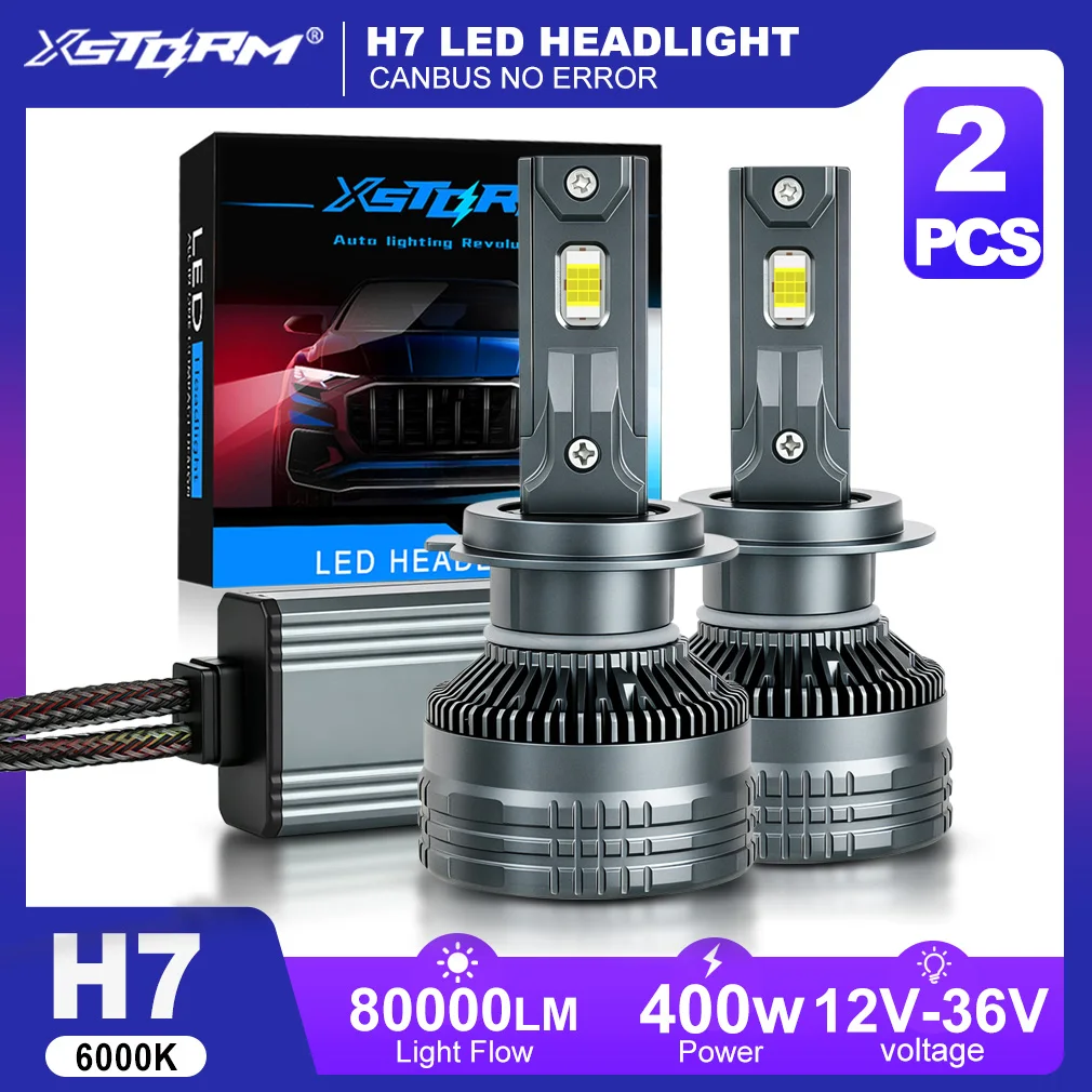 XSTORM H7 LED Headlight Canbus 400W 80000LM H1 H4 9005 9006 LED Lights For Car High Power With Fan Turbo Lamps 12V 24V 6000k
XSTORM H7 LED Headlight Canbus 400W 80000LM H1 H4 9005 9006 LED Lights For Car High Power With Fan Turbo Lamps 12V 24V 6000k